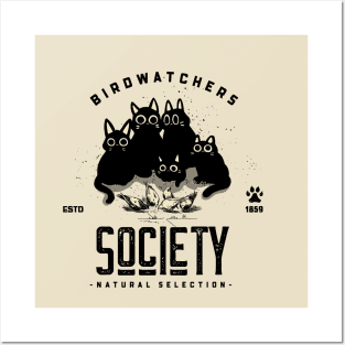 Cat Birdwatchers Society Posters and Art